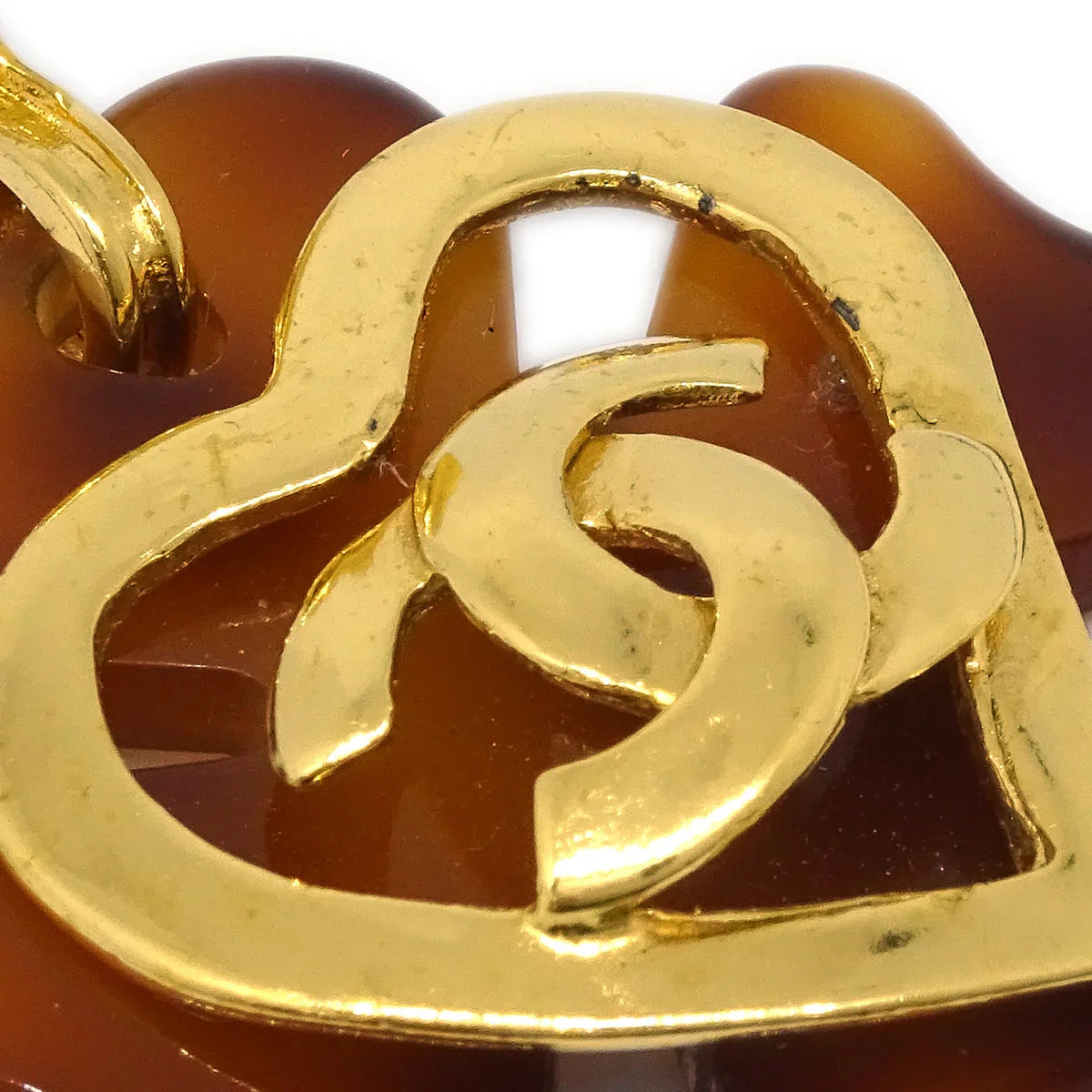 Chanel Clover Dangle Earrings Gold Clip-On 95P