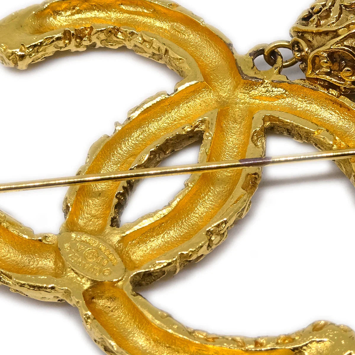 Chanel Fringe Brooch Pin Gold 93A
