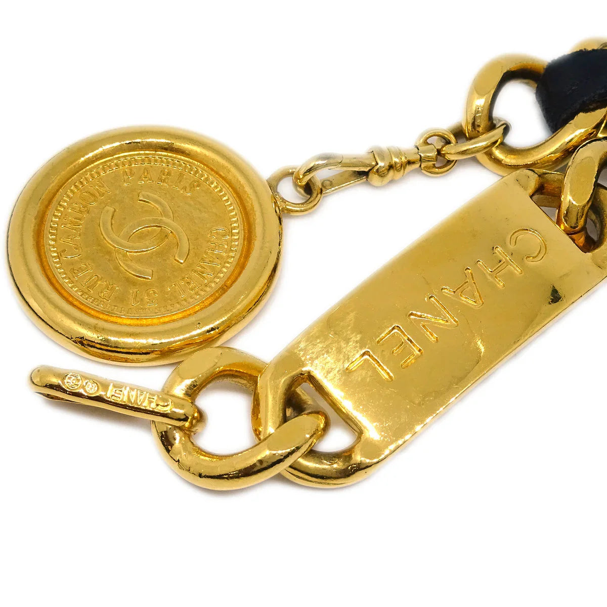 Chanel Medallion Chain Belt Black