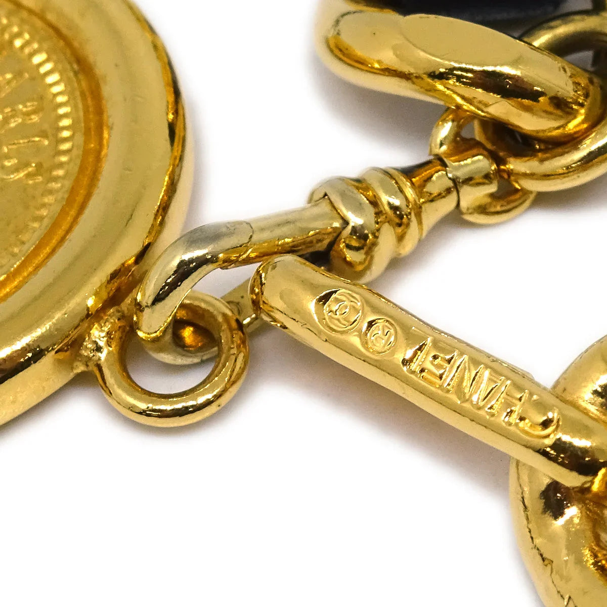 Chanel Medallion Chain Belt Black