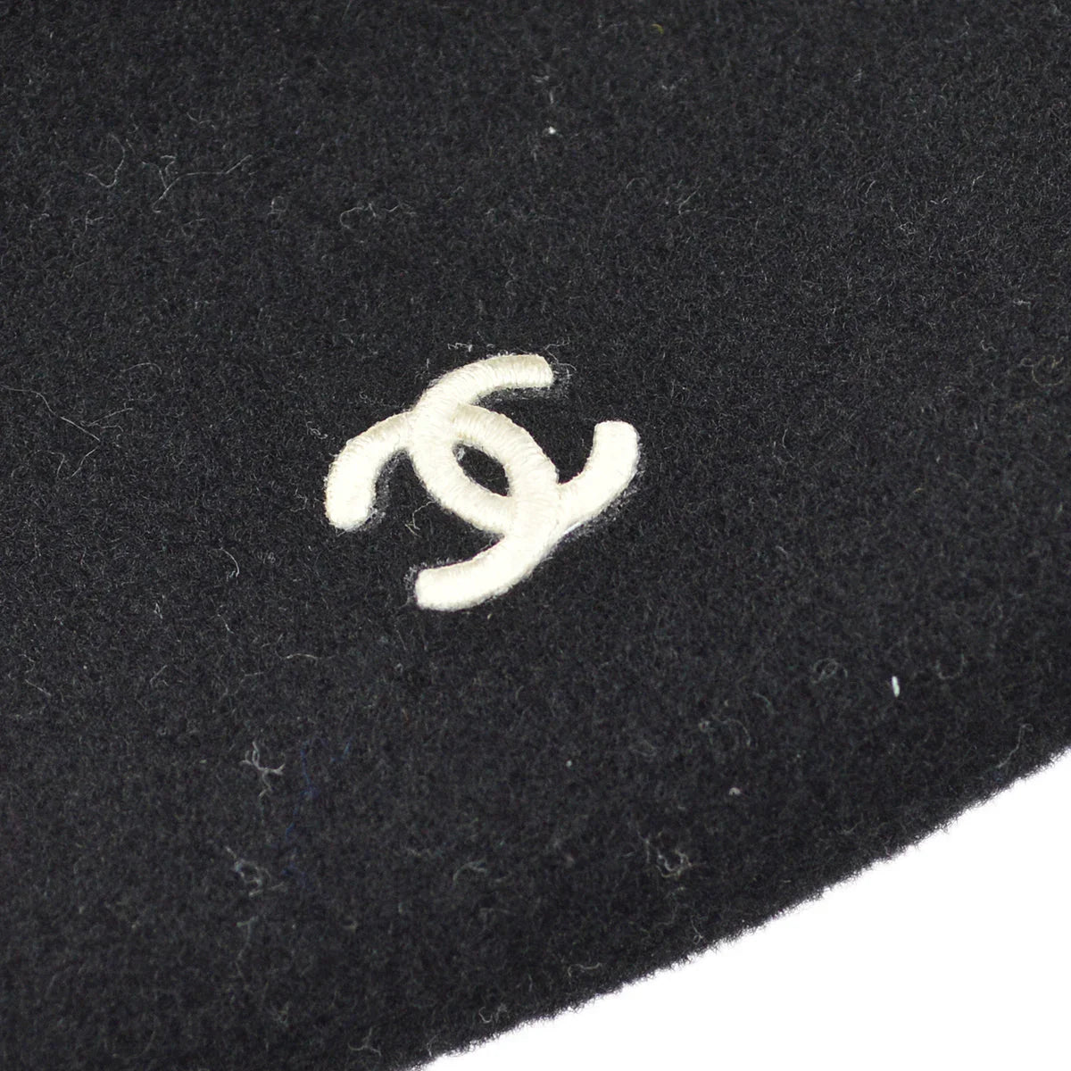 Chanel Oversized Beret Black Hat