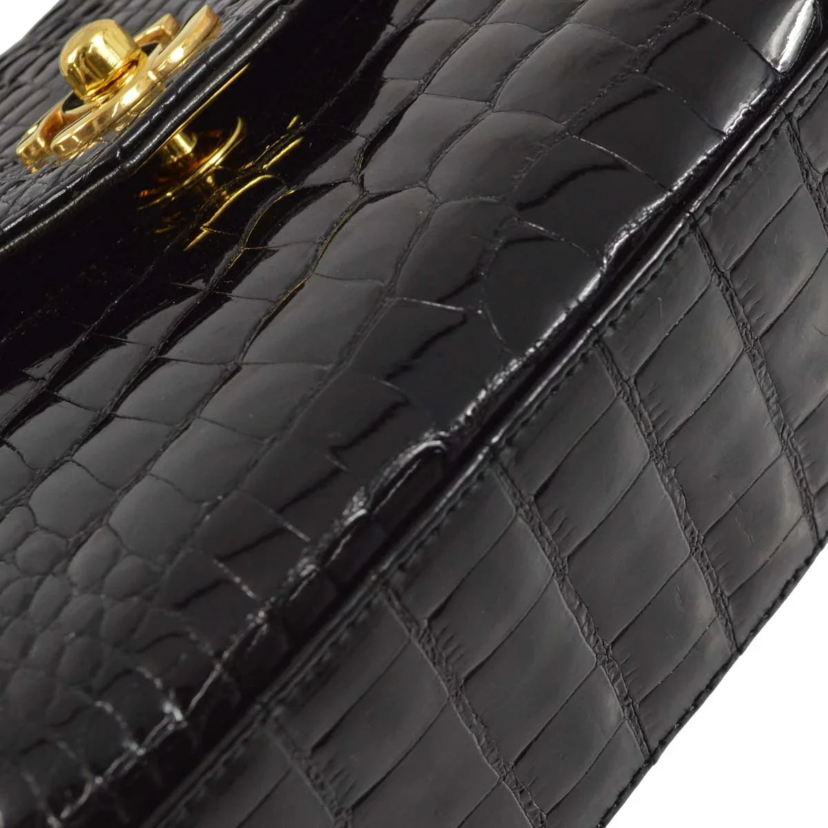 Chanel * 1996-1997 Black Crocodile Handbag