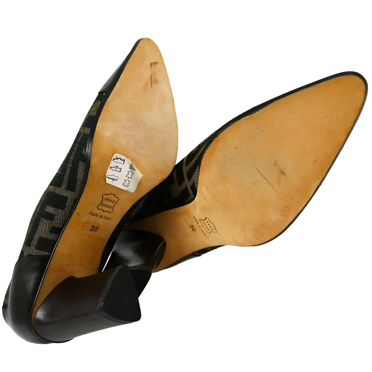 Fendi * Brown Zucca Shoes Pumps #36