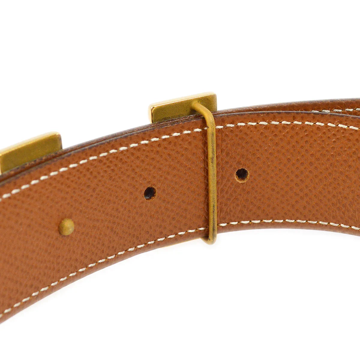 Hermes 1995 Black Box Calf Constance Reversible Belt #70 Small Good