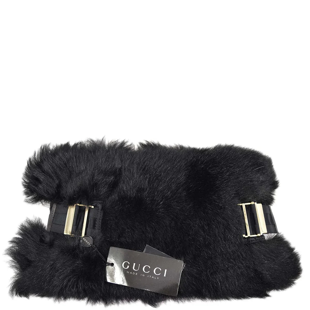 Gucci Fur Snood Stole Black
