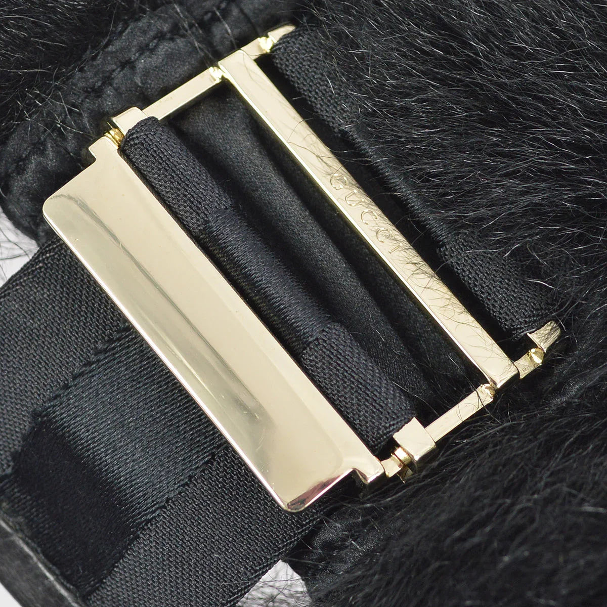 Gucci Fur Snood Stole Black
