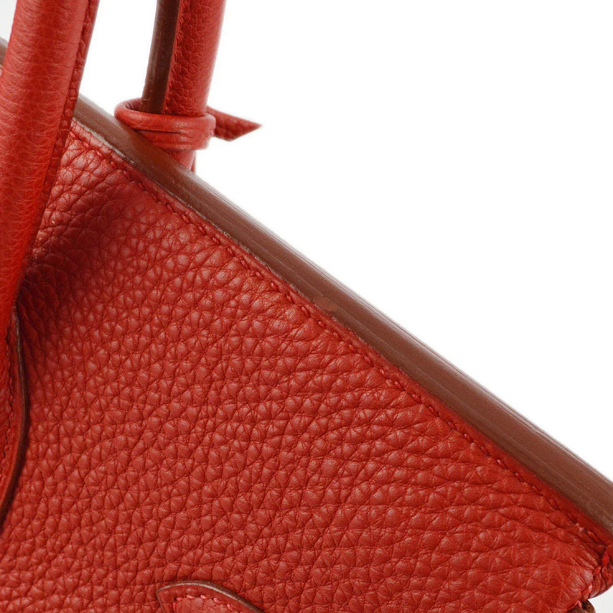 Hermes 2003 Vibrato Togo Red Birkin 35 Handbag