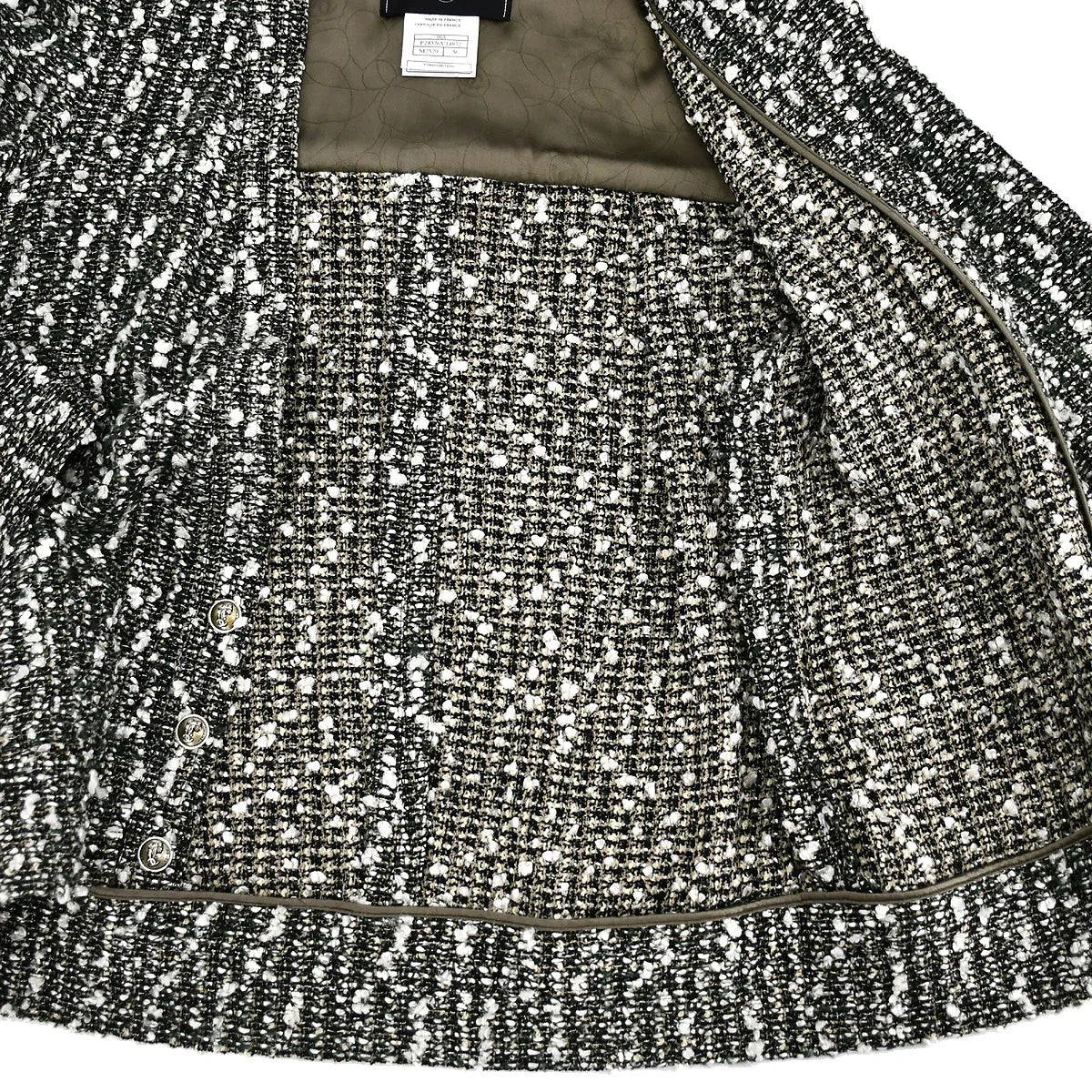 Chanel Setup Suit Jacket Dress Green 04A #36
