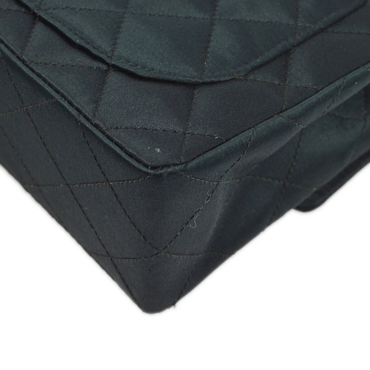 Chanel 2006-2008 Black Satin Mini Classic Square Flap Shoulder Bag 17