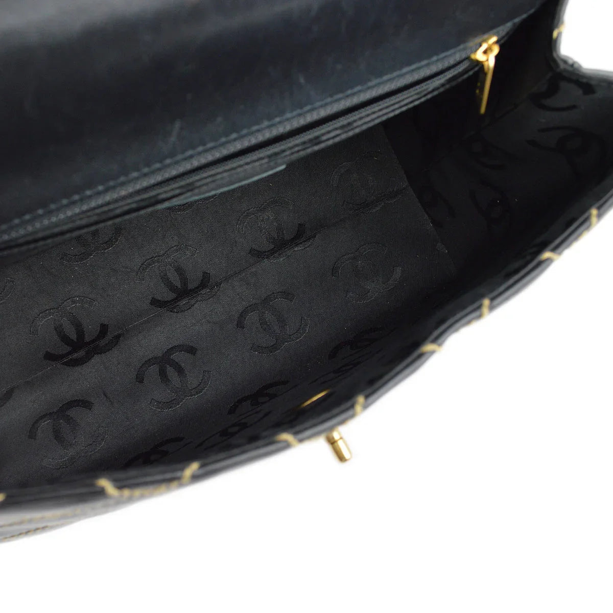 Chanel 2004-2005 Black Calfskin Wild Stitch Kelly Handbag