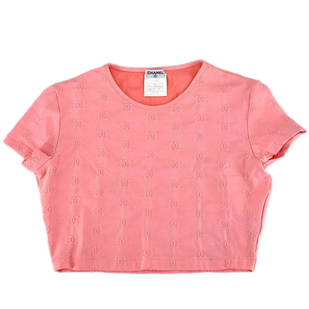 Chanel Cropped T-shirt Pink 97P #40 – AMORE Vintage Tokyo