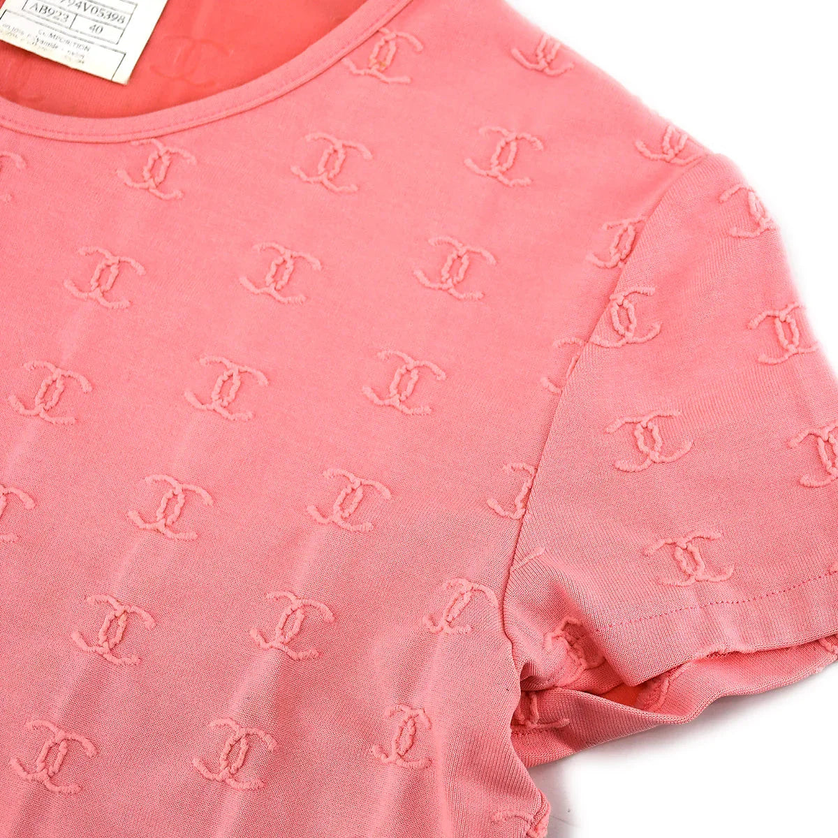 Chanel Cropped T-shirt Pink 97P #40