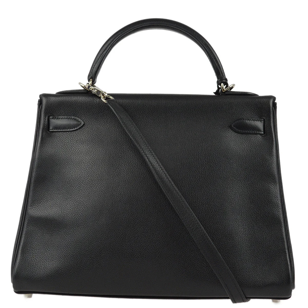 Hermes 2006 Black Evergrain Kelly 32 Retourne