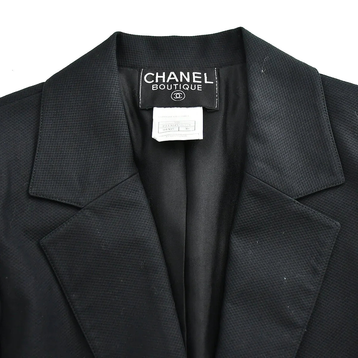 Chanel Setup Suit Jacket Skirt Black 98S #36