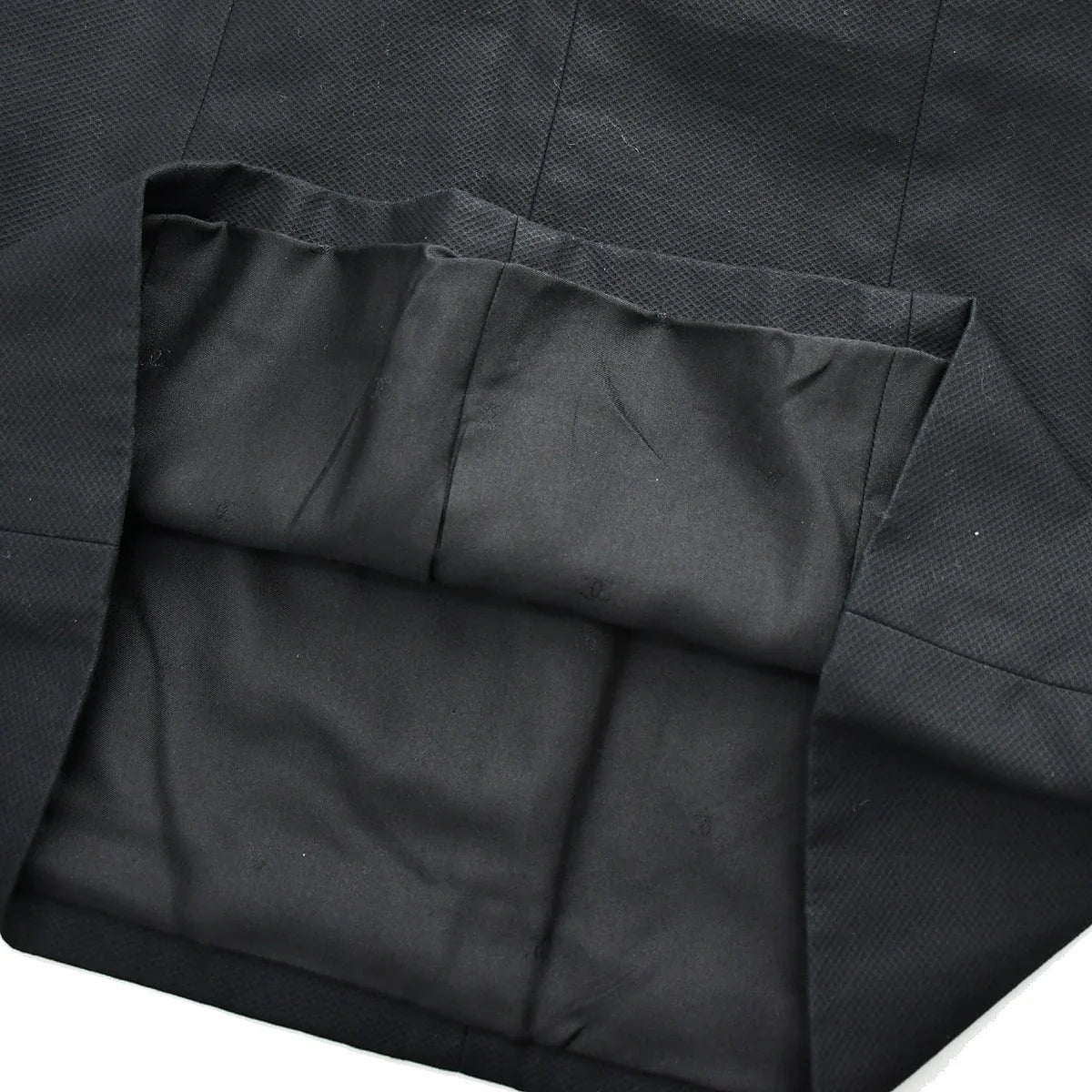 Chanel Setup Suit Jacket Skirt Black 98S #36