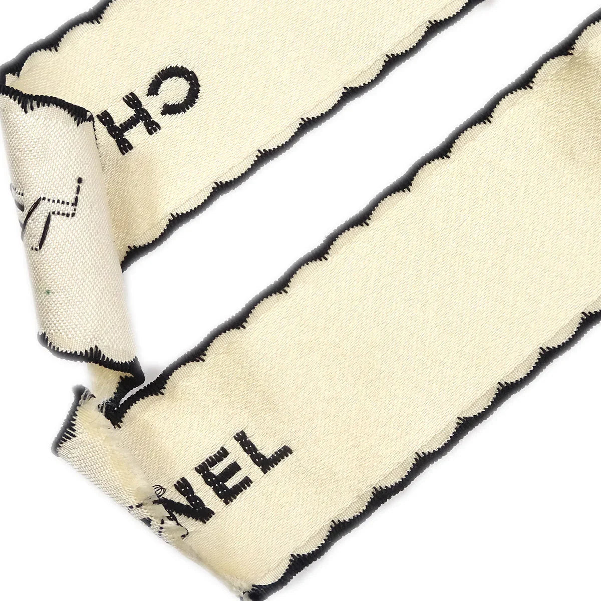 Chanel Bow Brooch Pin White