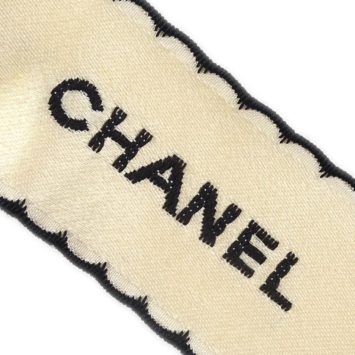 Chanel Bow Brooch Pin White