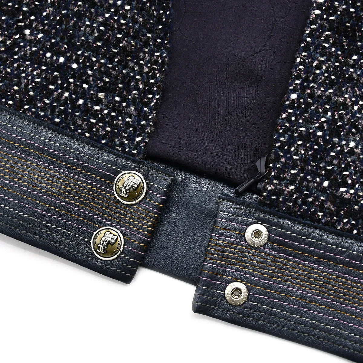 Chanel Jacket Dress Set Navy 04A #36