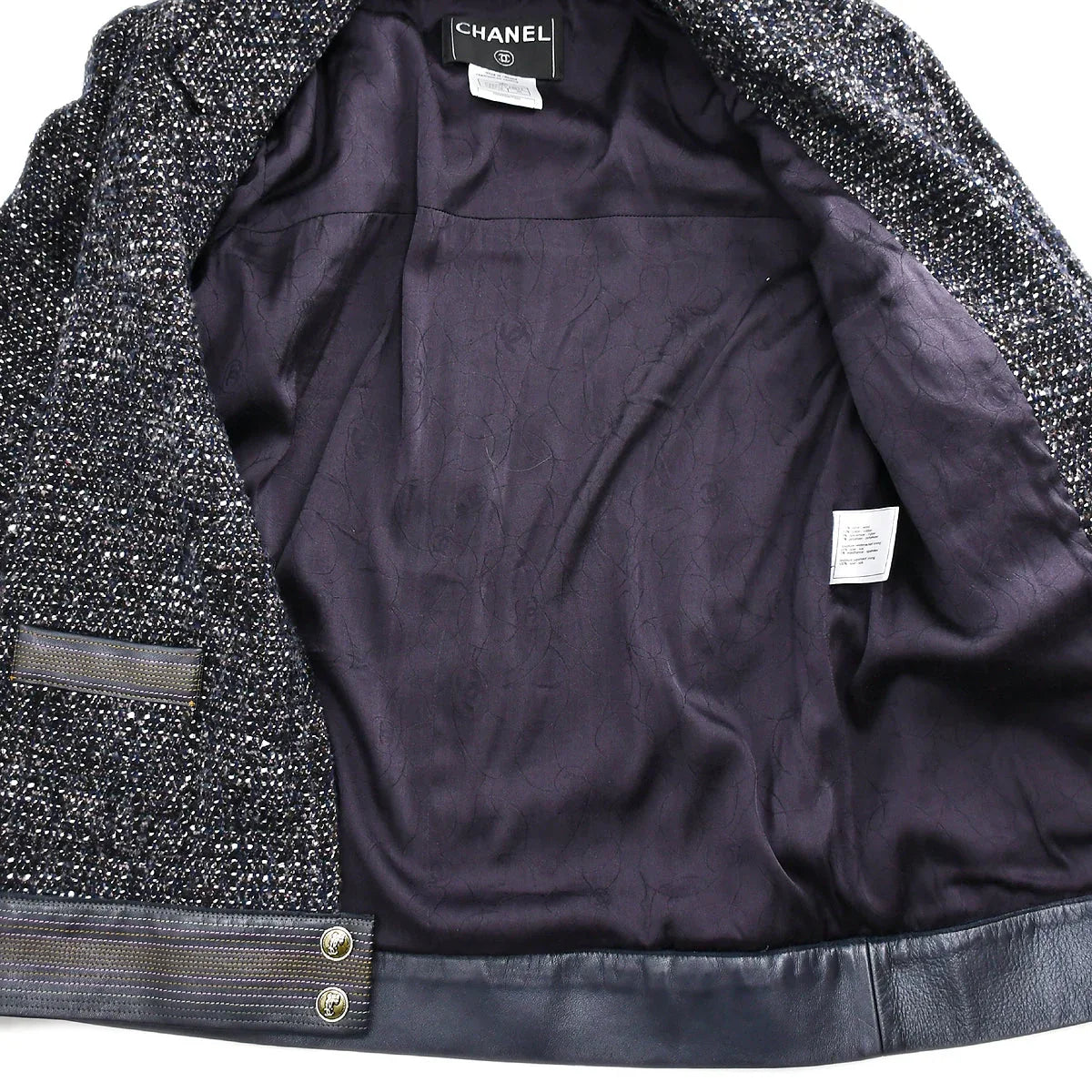 Chanel Jacket Dress Set Navy 04A #36