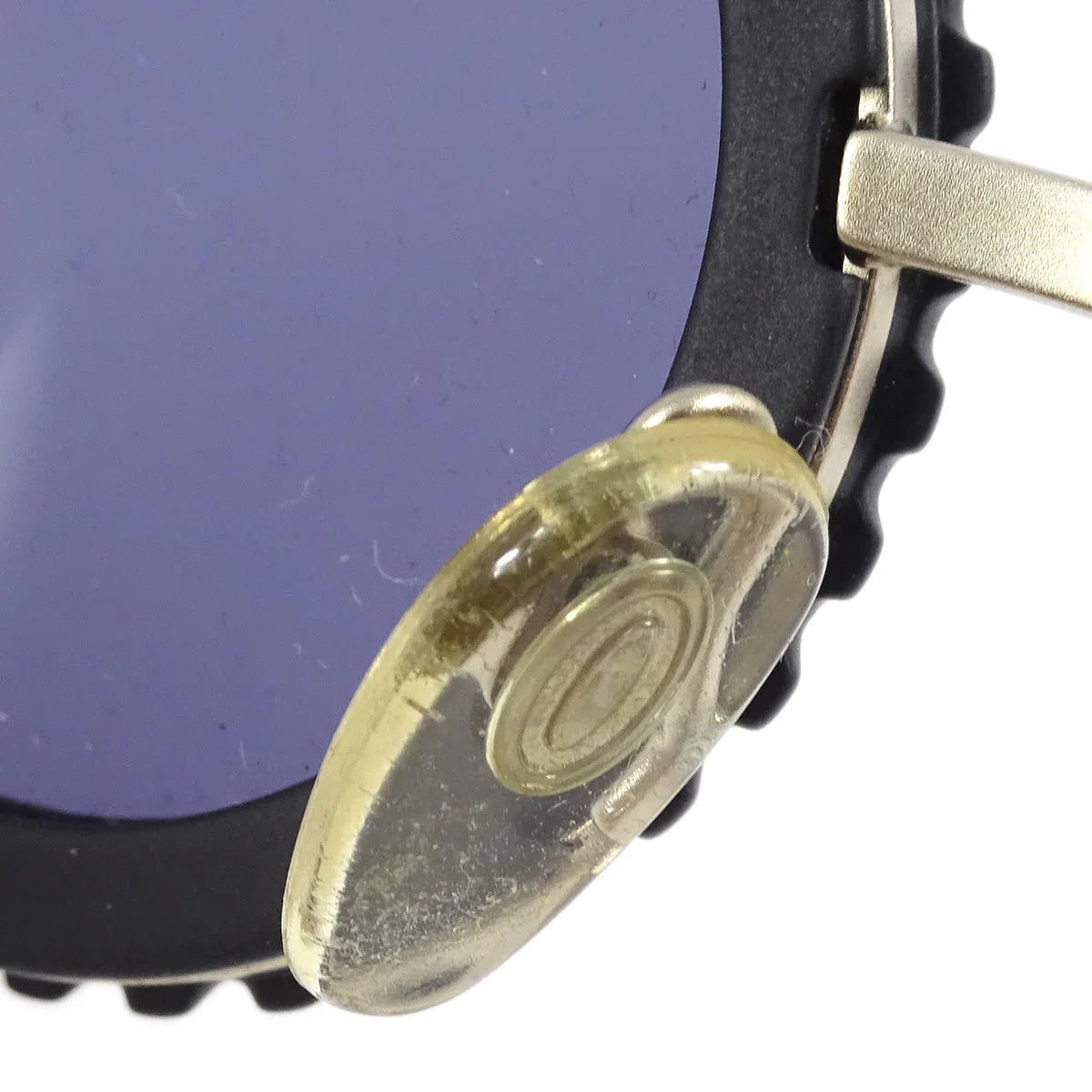 Chanel Round Sunglasses Eyewear Black Small Good