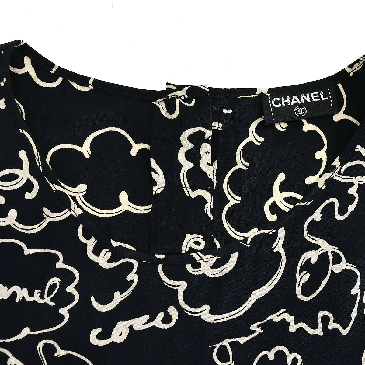 Chanel Sleeveless Tops Black