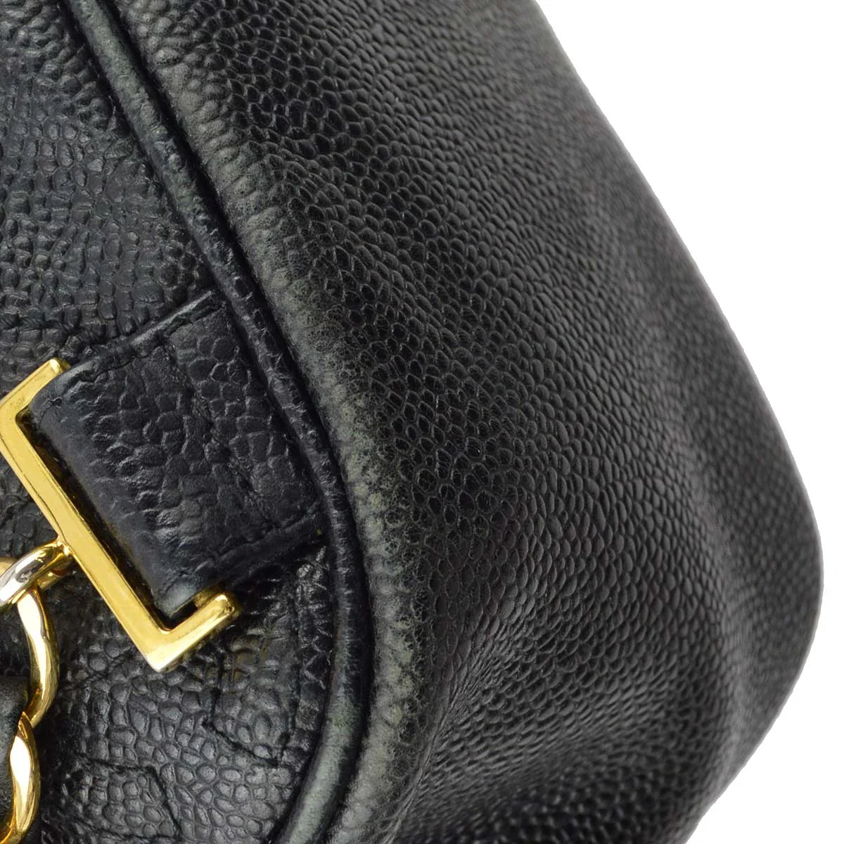 Chanel 1996-1997 Black Caviar Triple CC Backpack