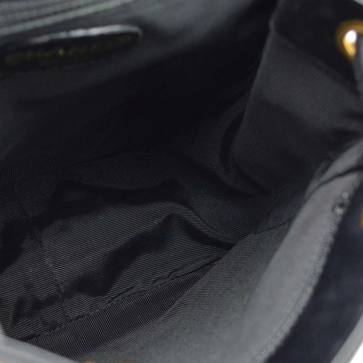Chanel 1996-1997 Black Caviar Triple CC Backpack