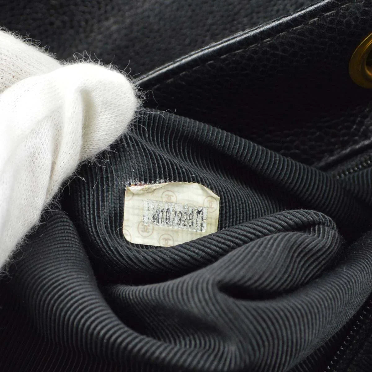 Chanel 1996-1997 Black Caviar Triple CC Backpack