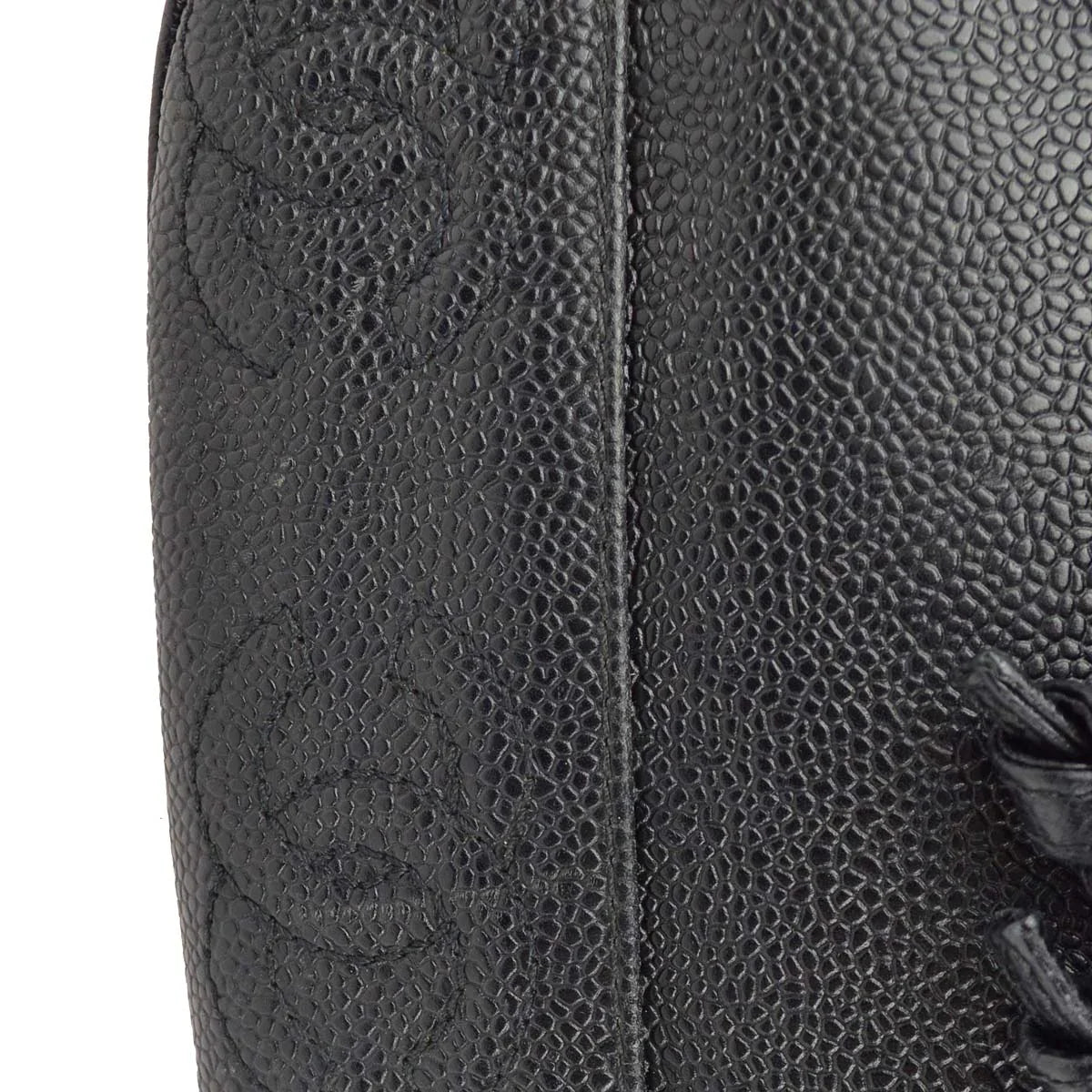 Chanel 1996-1997 Black Caviar Triple CC Backpack
