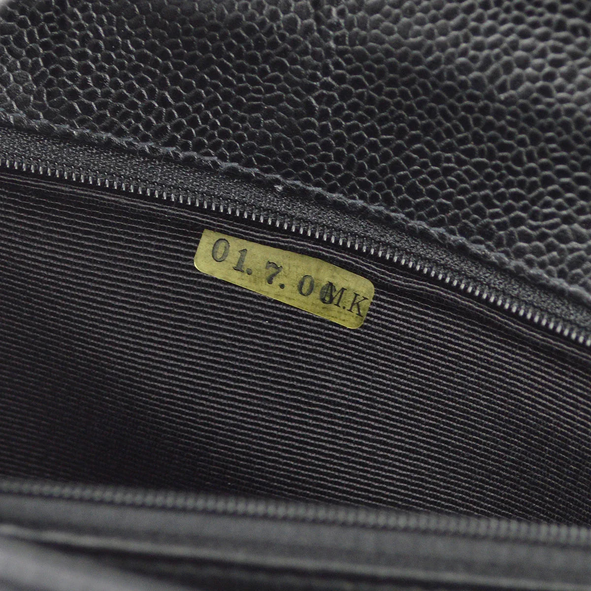 Chanel 2000-2001 Black Caviar Jumbo Classic Flap Shoulder Bag