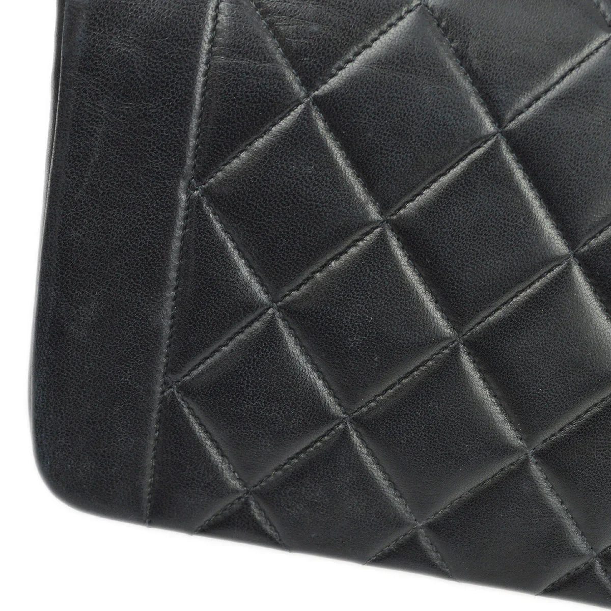 Chanel 1996-1997 Black Lambskin Small Diana Shoulder Bag