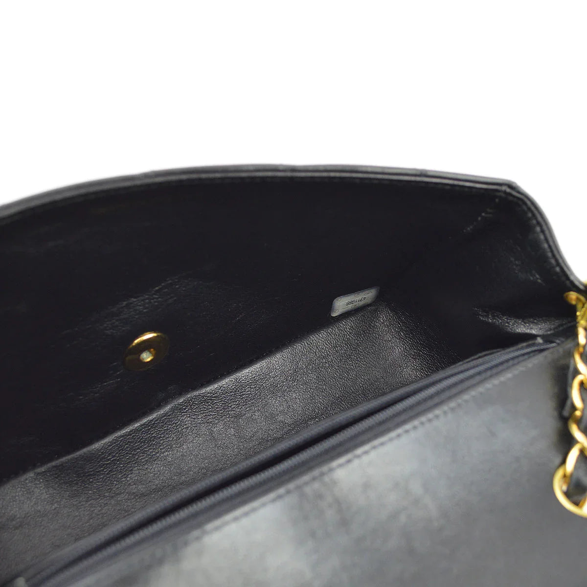 Chanel 1996-1997 Black Lambskin Small Diana Shoulder Bag