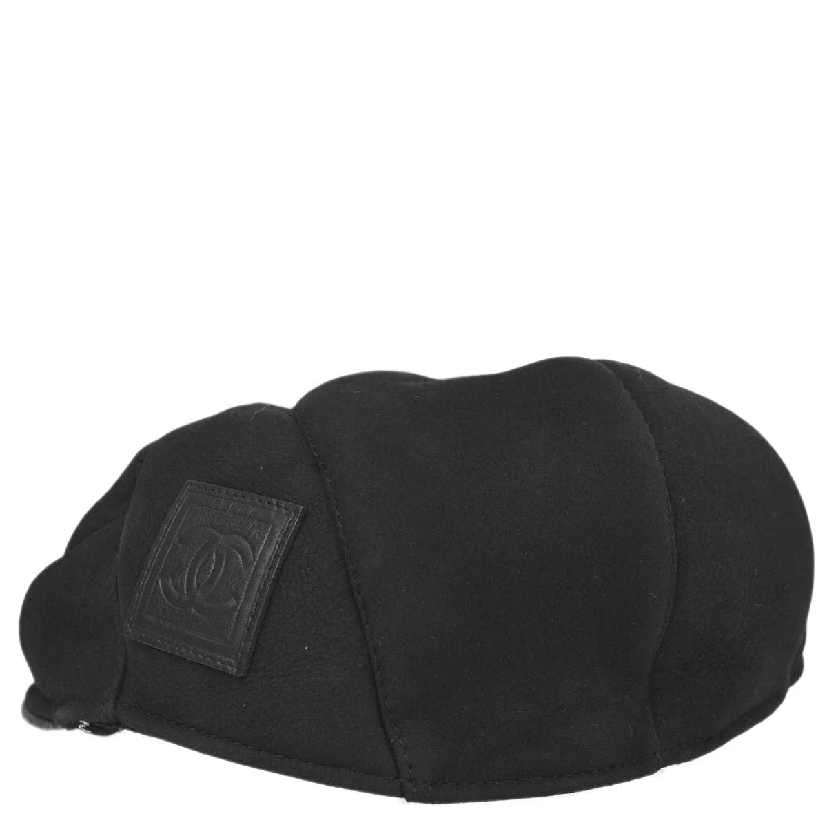 Chanel Sport Line Hunting Cap Hat Black #57 Small Good