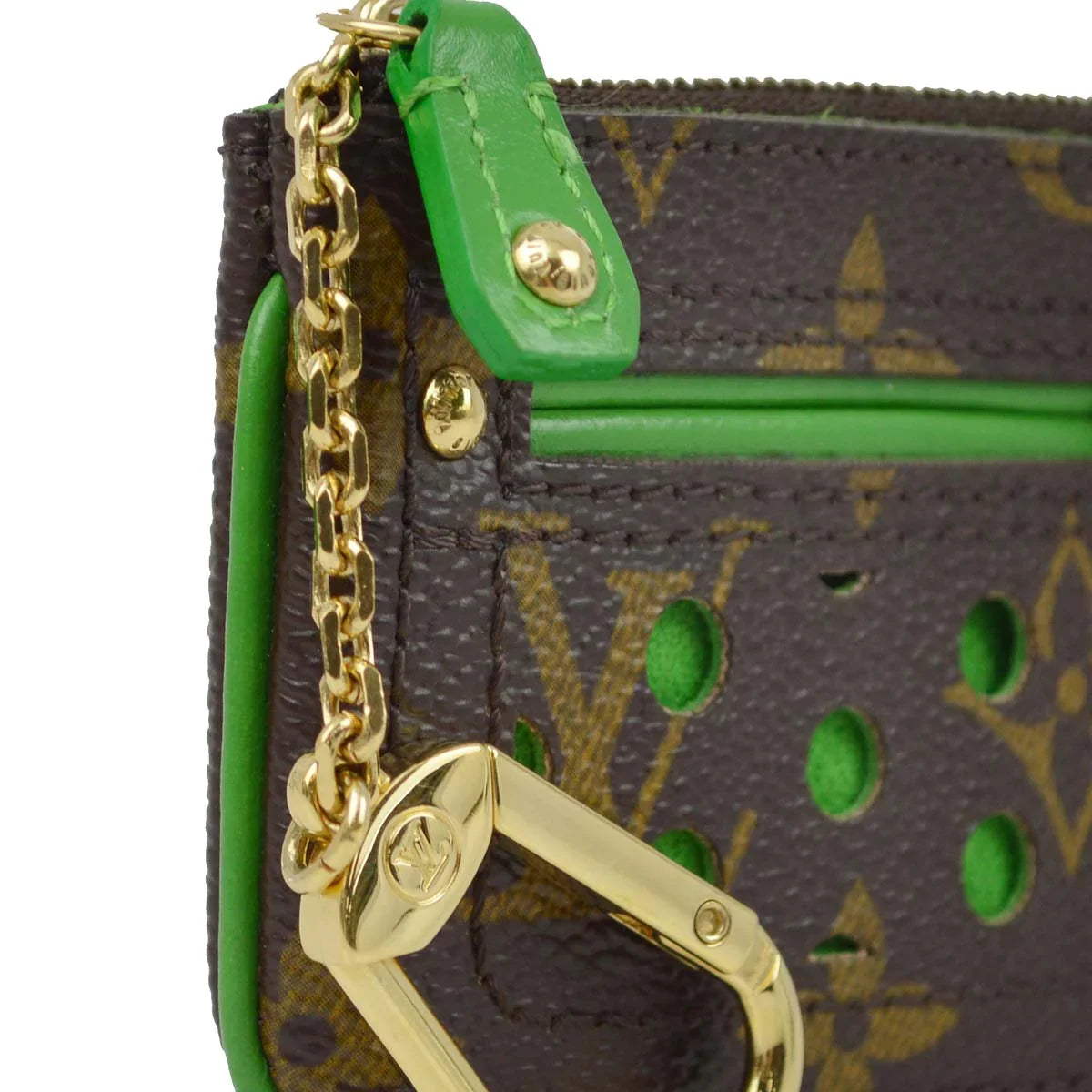 Louis Vuitton 2006 Monogram Perfo Pochette Cles Coin Purse M95186