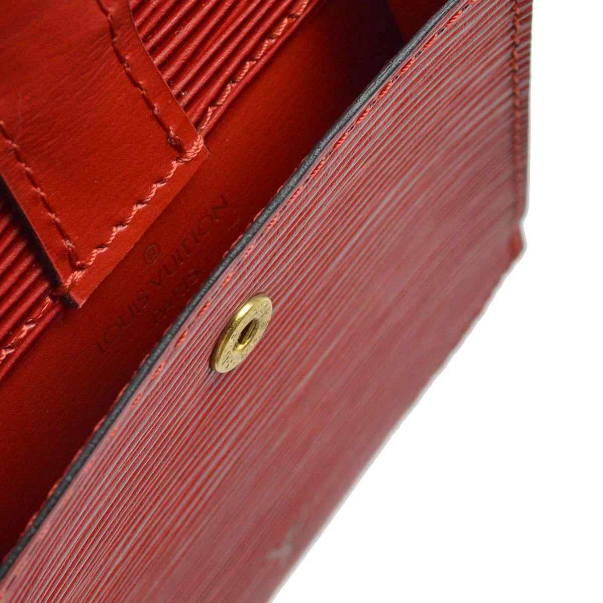 Louis Vuitton 1992 Red Epi Sherwood Pouch M52907