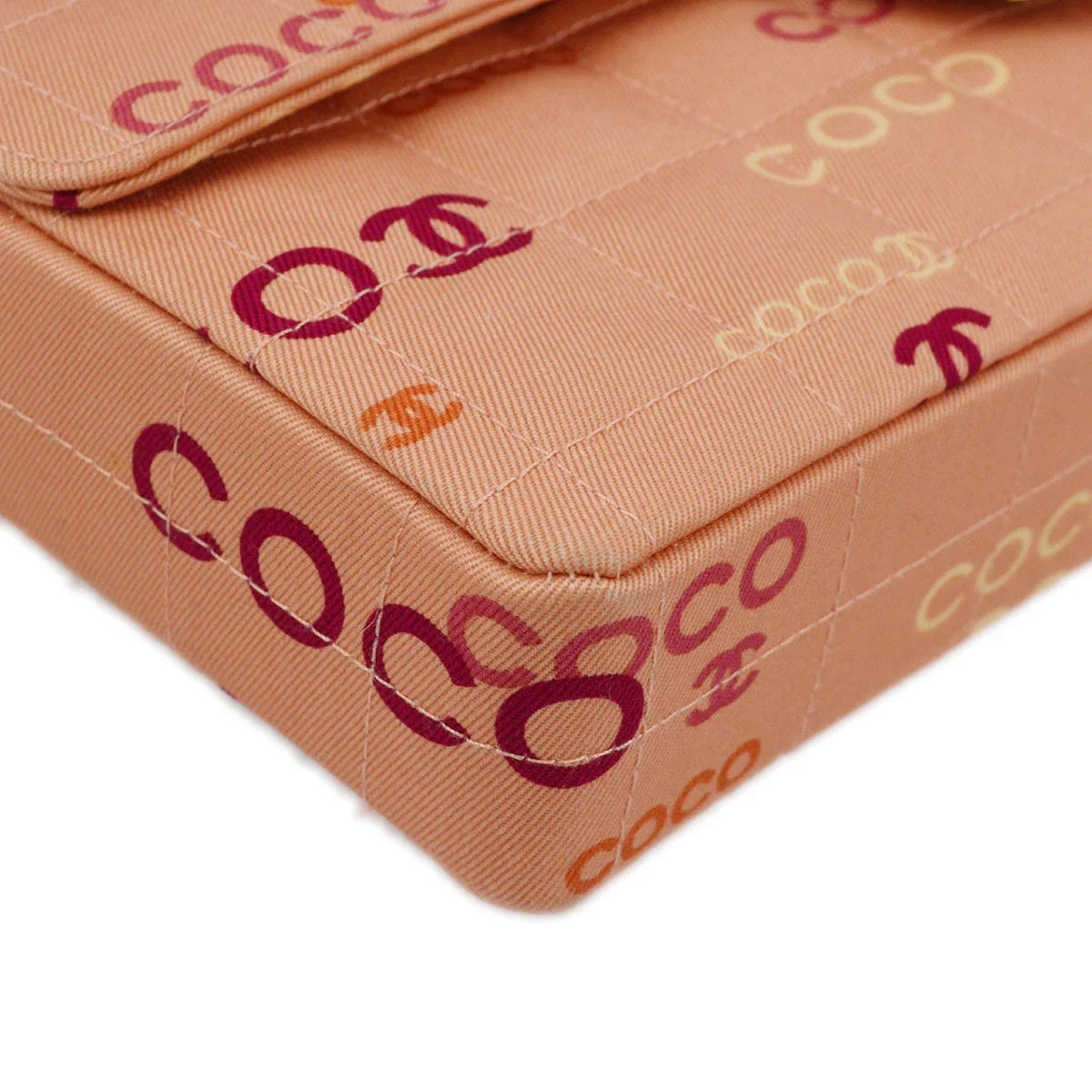 Chanel 2000-2001 Pink COCO East West Shoulder Bag