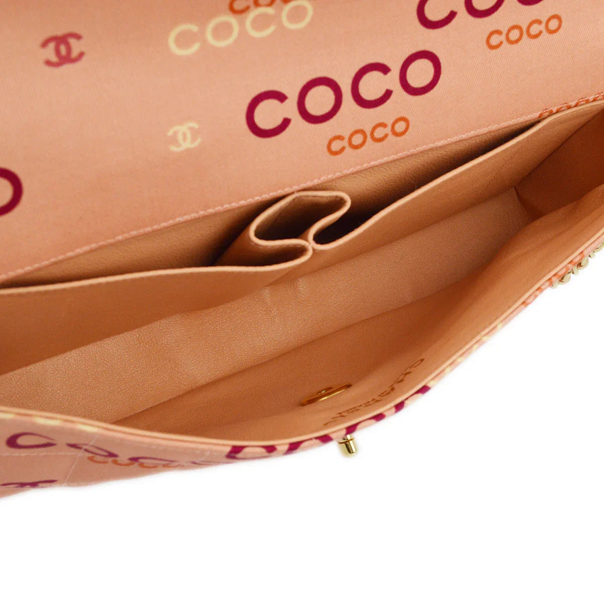 Chanel 2000-2001 Pink COCO East West Shoulder Bag