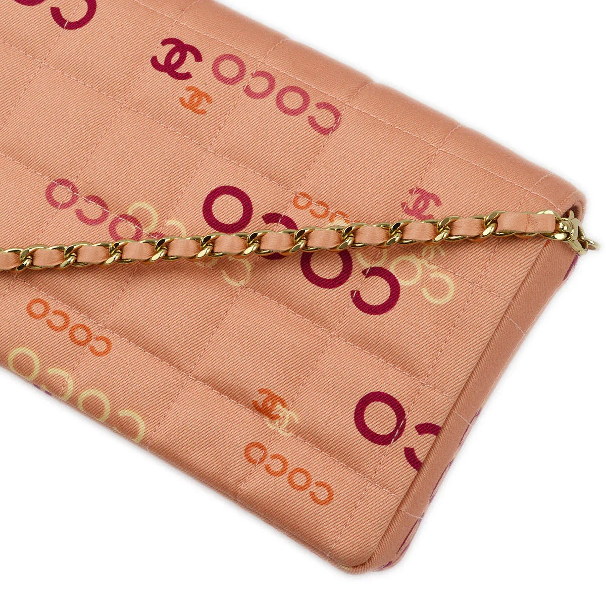 Chanel 2000-2001 Pink COCO East West Shoulder Bag