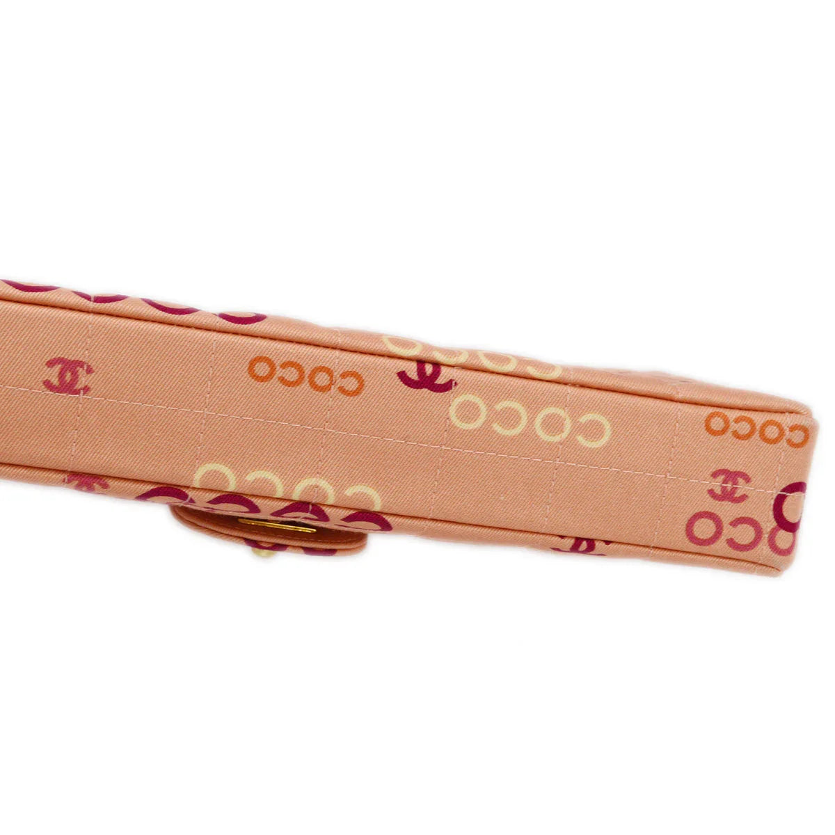 Chanel 2000-2001 Pink COCO East West Shoulder Bag