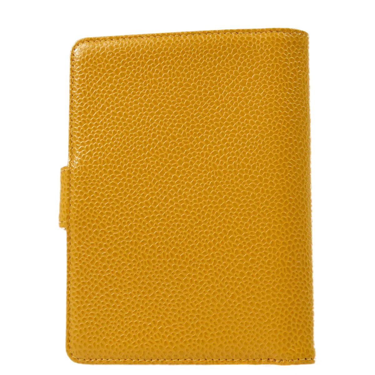 Chanel 2001-2003 Yellow Caviar Note Book Cover Small Good