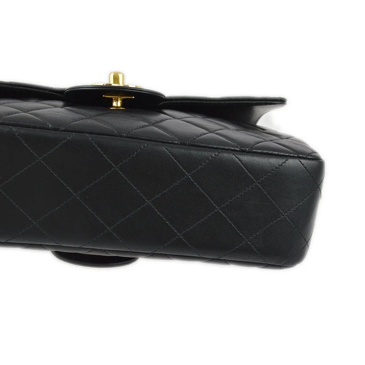 Chanel 1994-1996 Black Lambskin Double Sided Classic Flap Shoulder Bag