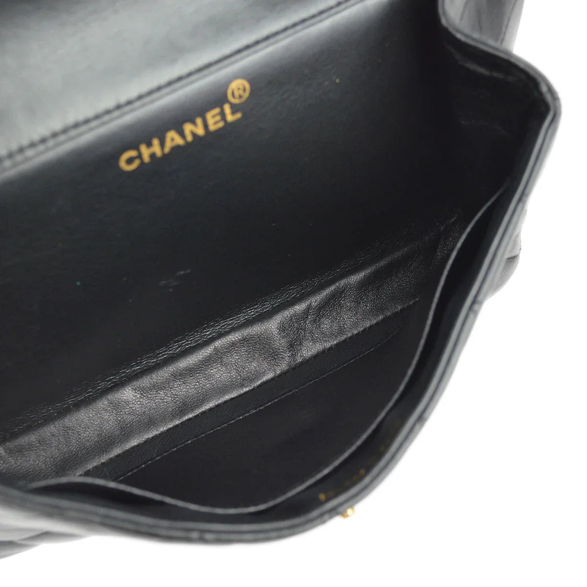 Chanel 1994-1996 Black Lambskin Double Sided Classic Flap Shoulder Bag