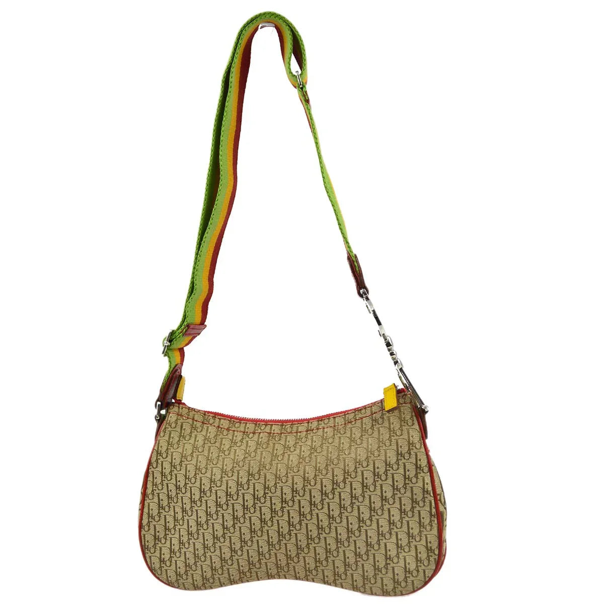 Christian Dior 2004 Rasta-Color Trotter Saddle Shoulder Bag