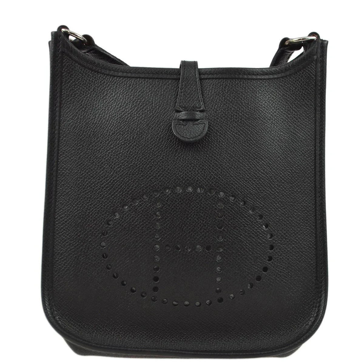 Hermes 2004 Black Epsom Evelyne TPM Shoulder Bag