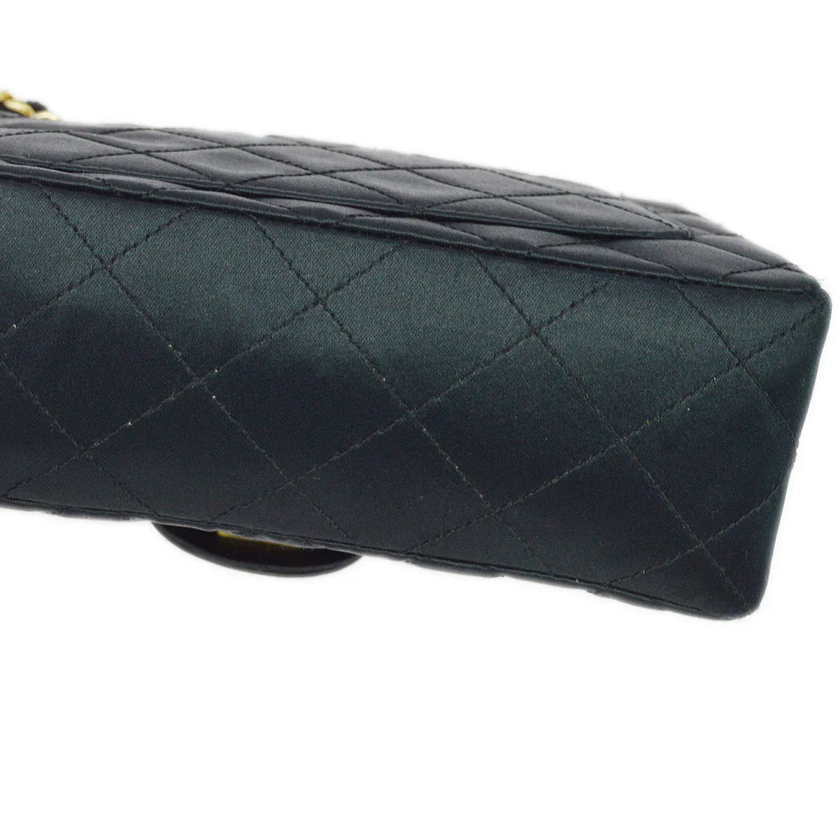 Chanel 1986-1988 Black Satin Mini Classic Square Flap Shoulder Bag 17