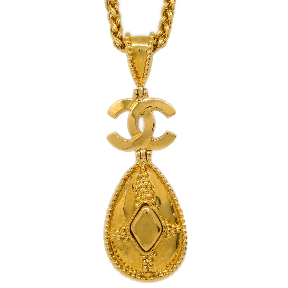 Chanel Gold Pendant Necklace 96A