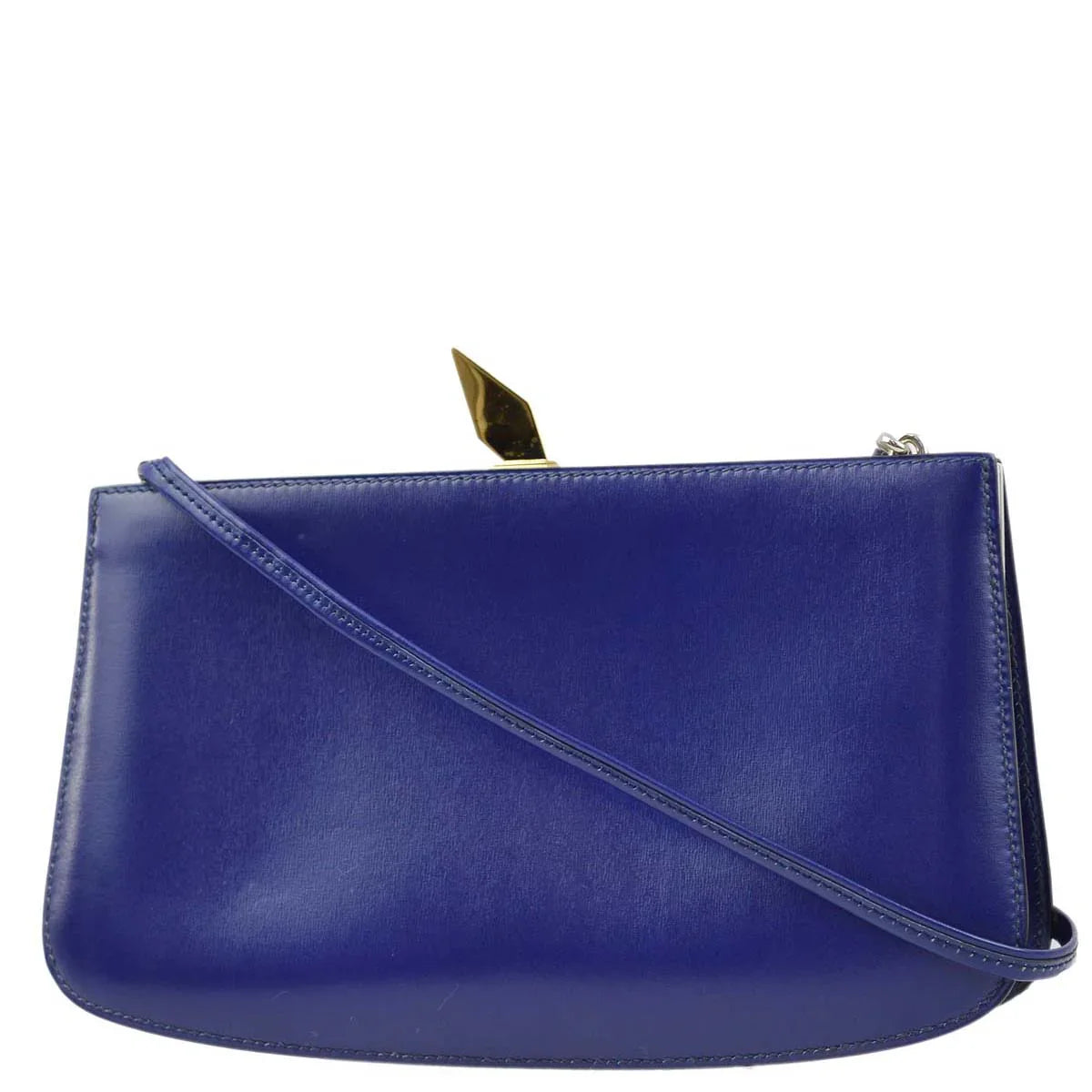 Hermes * 1989 Blue Box Calf Sac A Malice Shoulder Bag