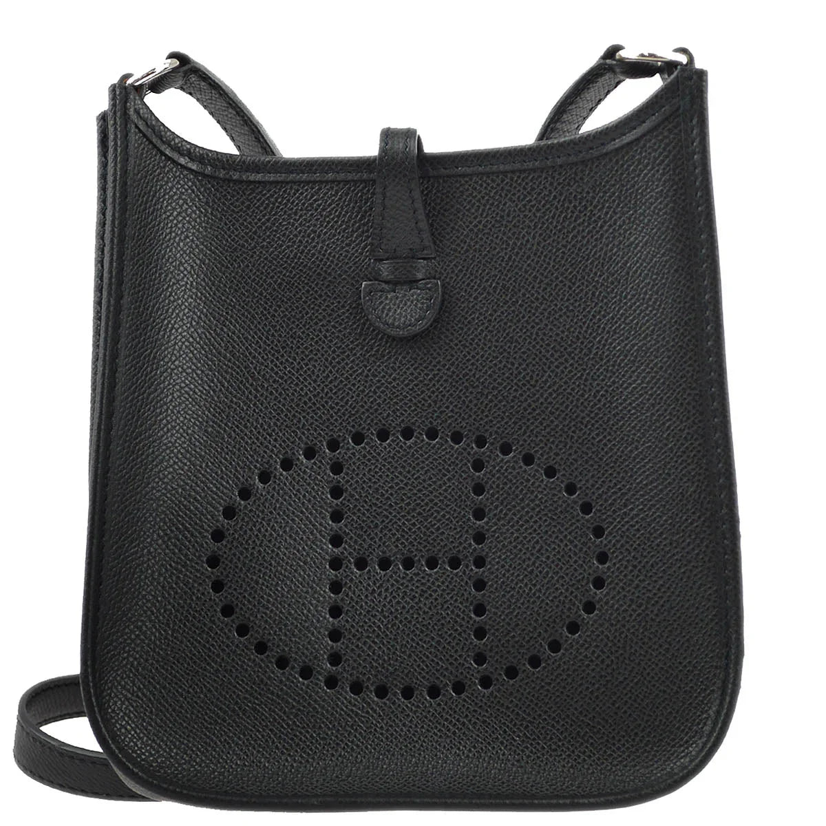 Hermes 2004 Black Epsom Evelyne TPM Shoulder Bag