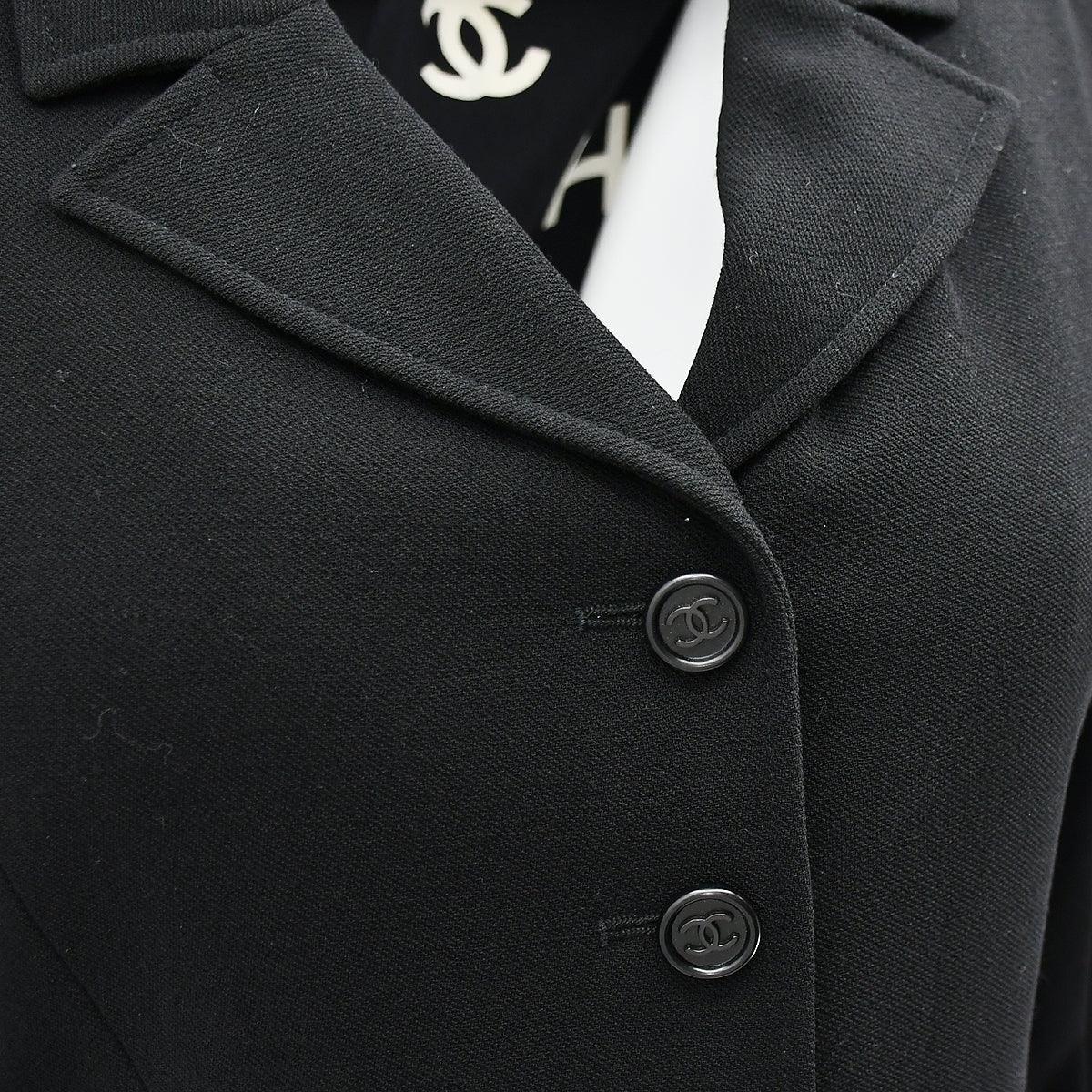 Chanel Single Breasted Jacket Black