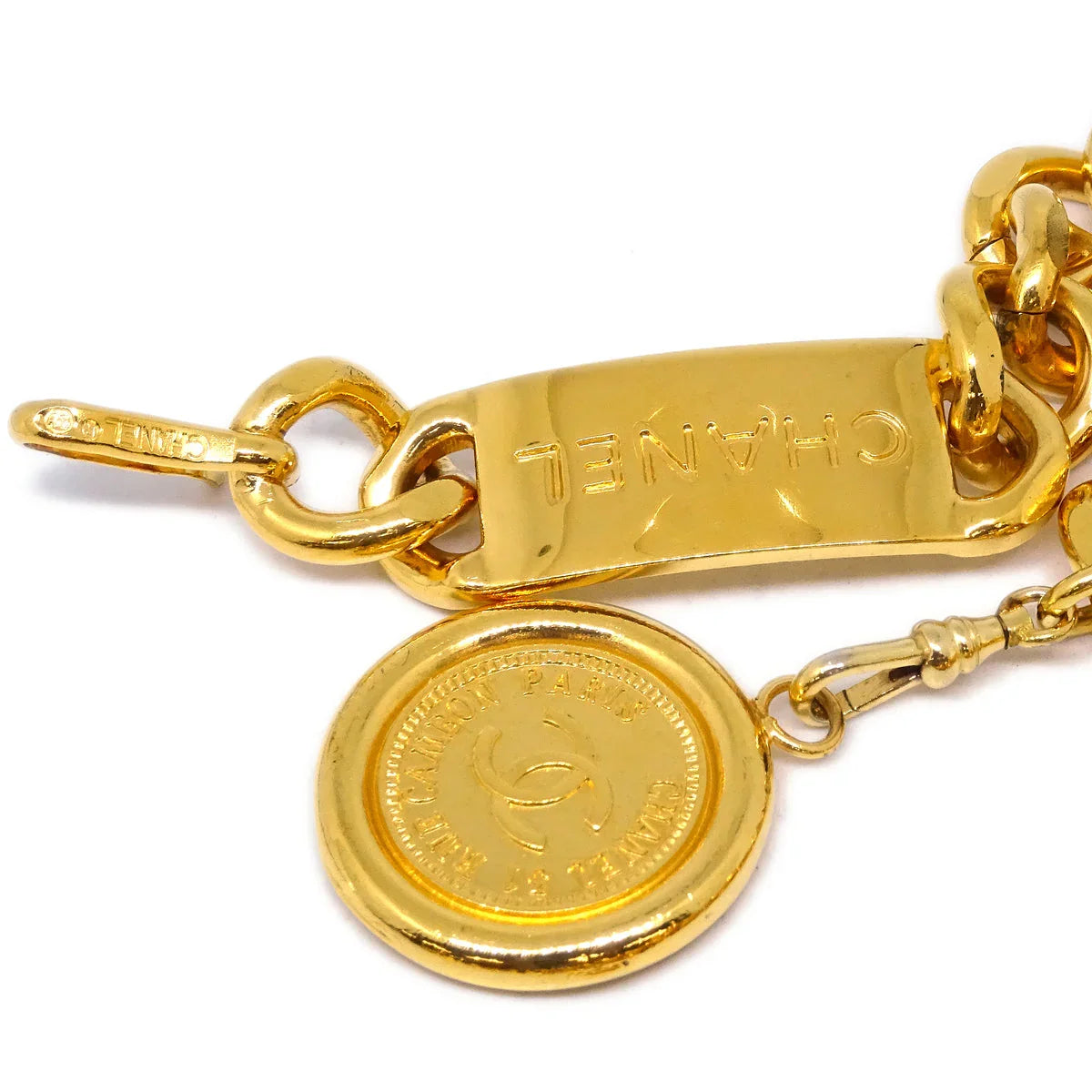 Chanel Medallion Chain Belt Gold Small Good